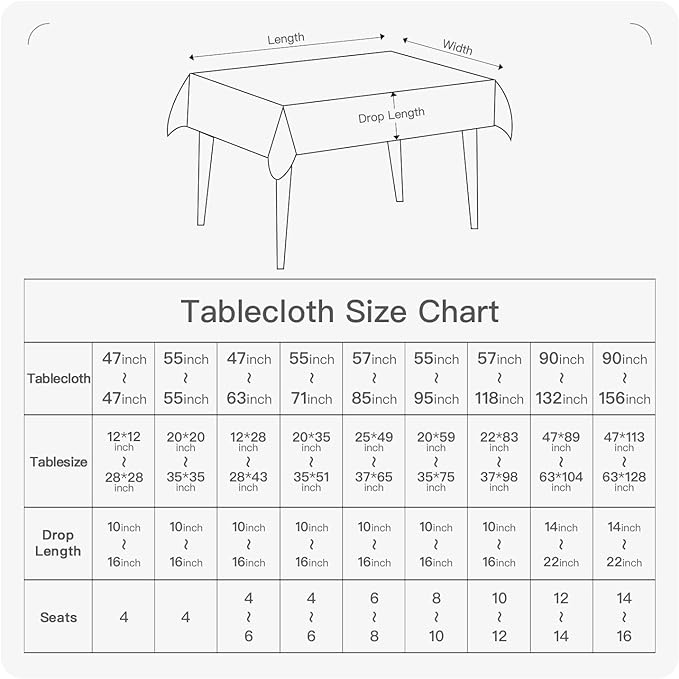 BALCONY & FALCON Rectangle Tablecloth Washable Wrinkle Resistant and Water Proof Table Cloth Decorative Linen Fabric Tablecloths for Dining Parties Kitchen Wedding and Outdoor Use(Coffee Brown, 55x70)