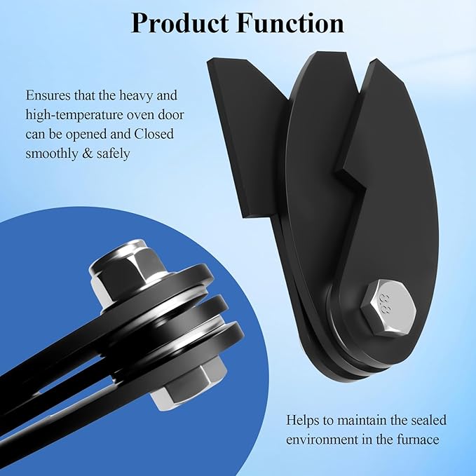 2 Pcs 8 x 2 1/4" Large Heavy Duty BBQ Smoker Hinge, Compatible with Burn Shop BBQ Smoker Hinge Doors, Fit for 3/16" Plate Steel, with Bolt, Nut, Washers
