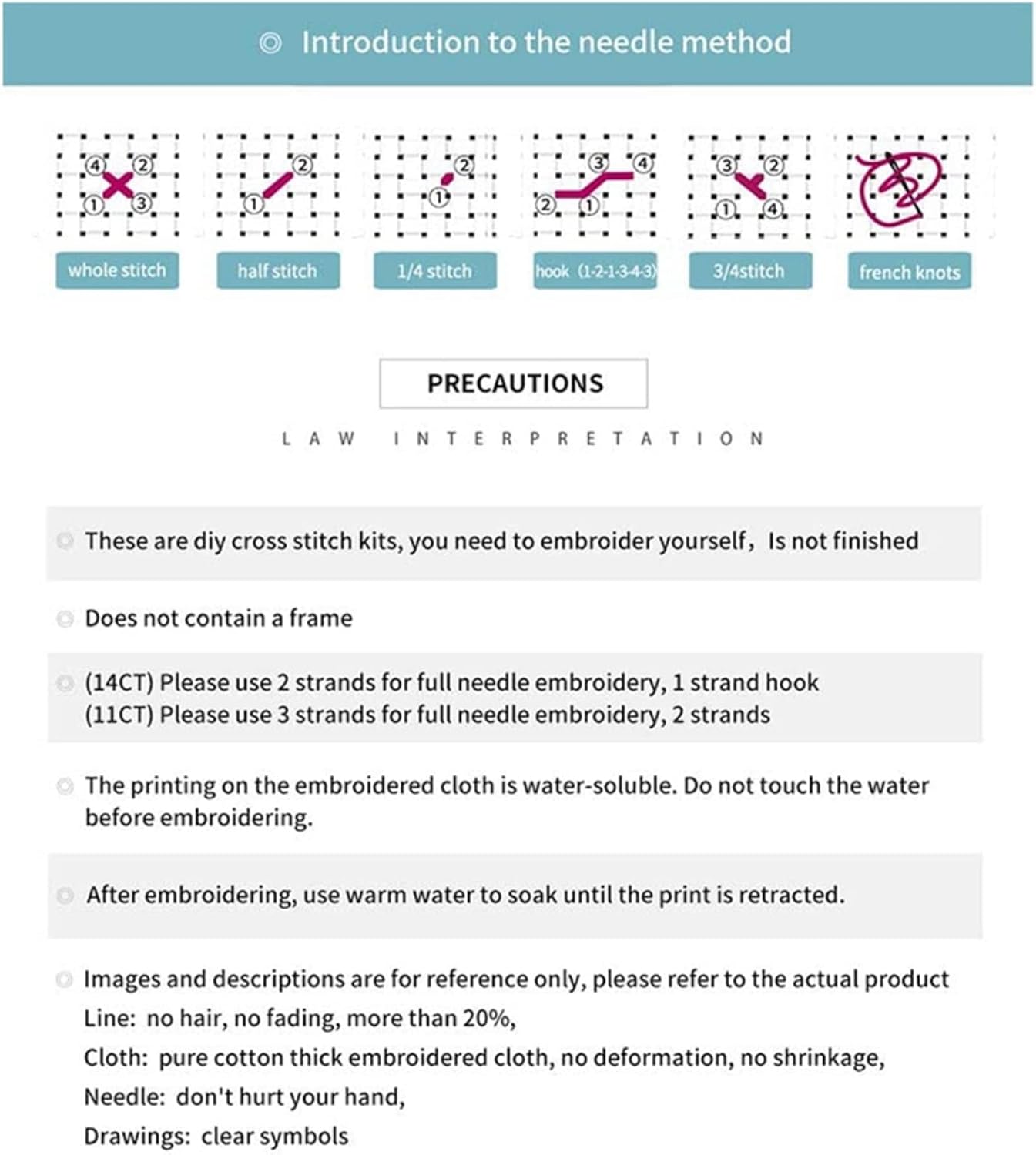 Disxvivy Cross Stitch Stamped Full Embroidery Kits DIY 11CT Cotton Thread Printed DIY Needlepoint Kits Craft Needlework Set Cross-Stitch Stamped Sets-Colorful Eyes 18x18 inch