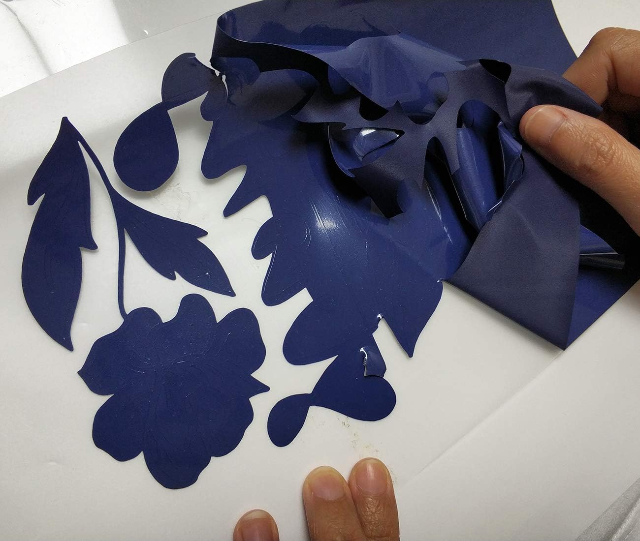 guangyintong Heat Transfer Vinyl Navy Blue HTV Rolls, 12" x 12ft Navy Blue Iron on Vinyl for T-Shirts, Matte Surface HTV Vinyl for All Cutter Machine Easy to Cut & Weed for HTV DIY Design