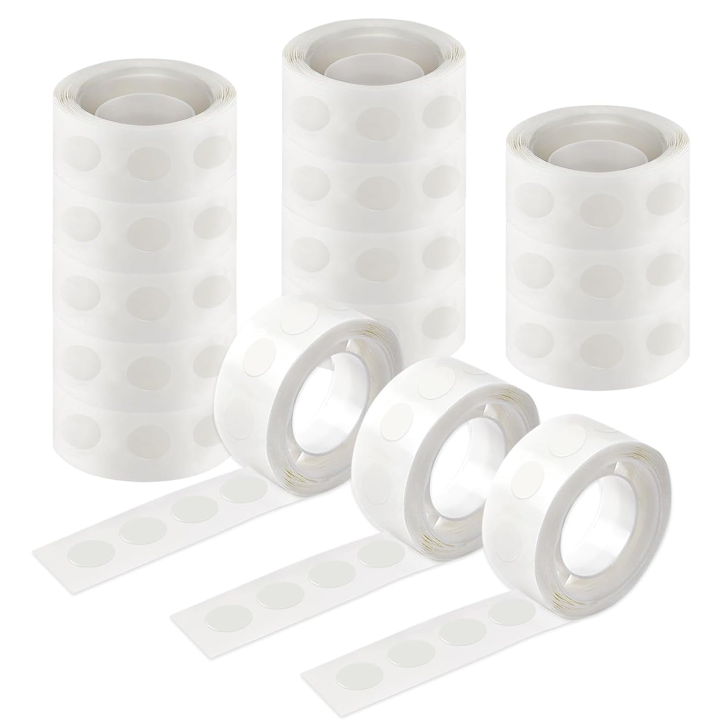 UPINS Glue Points Dots, 1500Pcs Balloon Glue Adhesive Dots, Double Sided Removable, 10mm