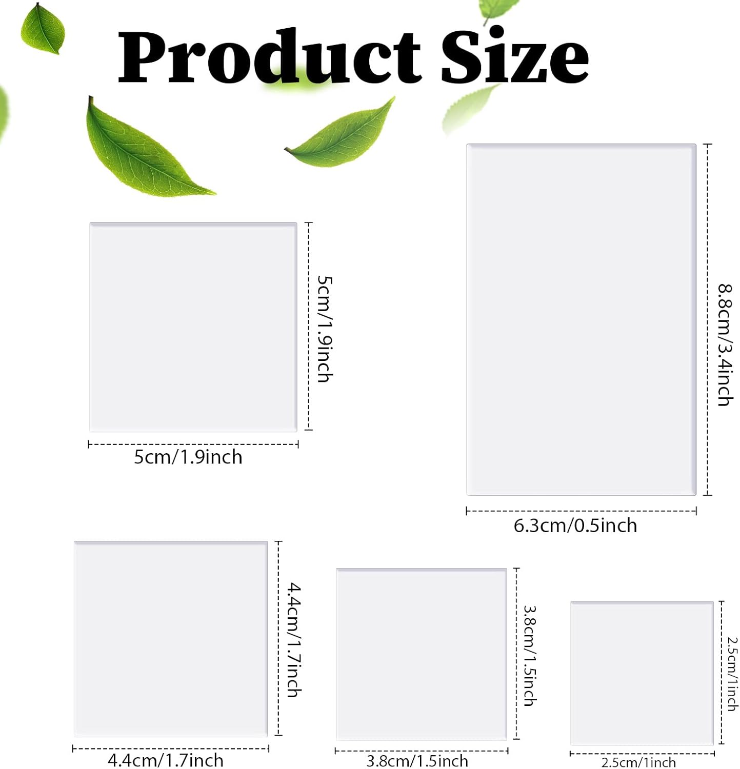 Clear Acrylic Stamping Blocks, 6 Pcs Transparent Jewelry Display Risers Base Wedding Flat Lay Props for Photography Crafts Stamping Card Making Tools