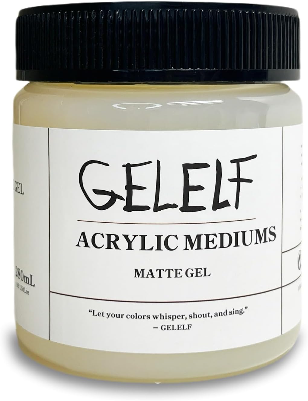 Acrylic Matt Medium, Transparent Acrylic Paint, Professional Matte Gel Medium for Gel Plate Printing Art, 280mL, 9.5-oz