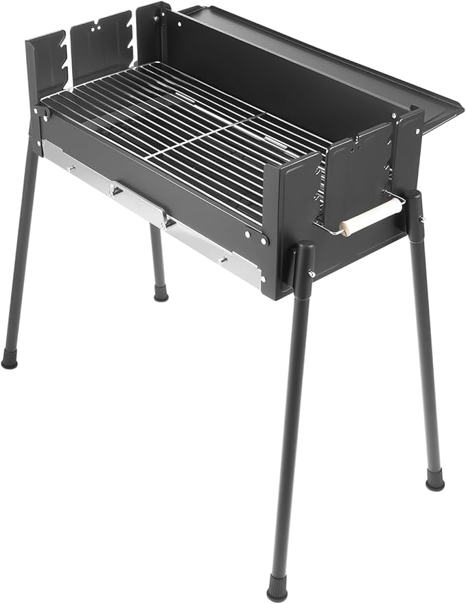 Foldable Charcoal Grills, Hibachi BBQ Portable charcoal grill, Height Adjustable Barbecue Grill for Camping Garden Backyard Party Picnic Travel Outdoor Cooking Hiking Beach