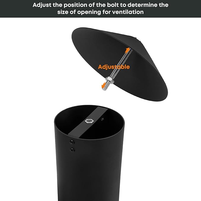 Stanbroil Pellet Grill Smoke Stack Compatible with Pit Boss, Traeger, Camp Chef and Other Pellet Smokers, Black