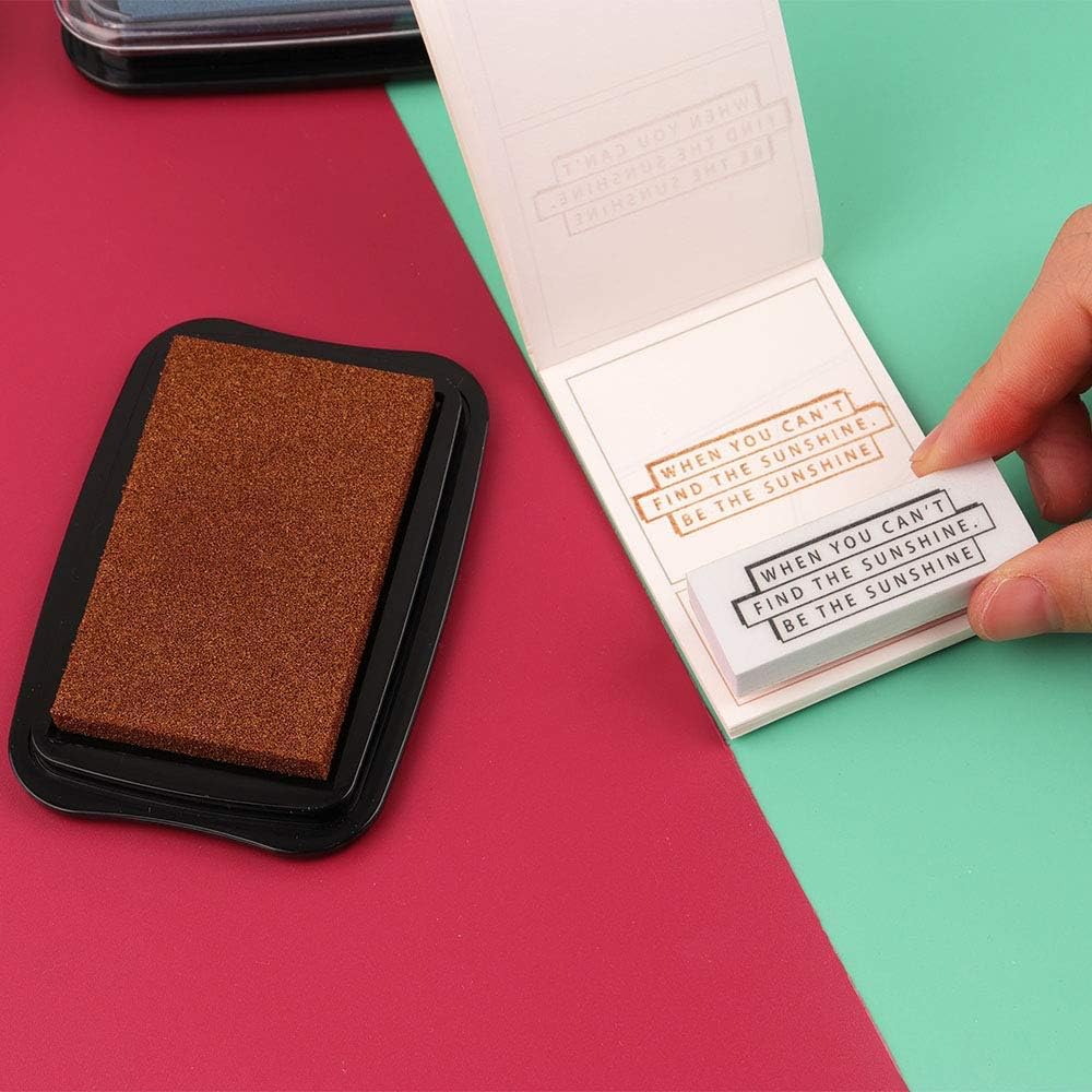 Dizdkizd Ink Pad Set, European Vintage Color Pigment Ink Pad, 12 Colors High Ink Quantity Stamp Pads for Rubber Stamps, Paper, Scrapbooking, Wood Fabric and Craft Supplies