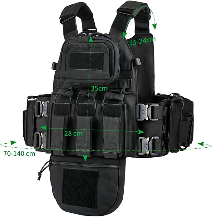 YAKEDA Tactical Outdoor Training Vest - Molle Vest With Multi-Functional Pouches For Training, Hunting & Hiking