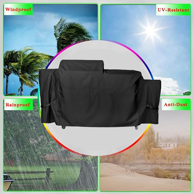 Grill Cover for Blackstone 22" XL 2022 Griddle and Pellet Grill Combo, 600D Heavy Duty Waterproof 5575 Griddle Cover for Black Stone Culinary Griddle Grill Combo Black