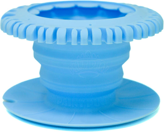 Paint Puck CollapsiBowl Paint Brush Cleaner Rinse Cup (Blue) – Collapsible Paint Water Cup & Brush Cleaner with Brush Holder, Squeegee Lips & Drip Tray for Acrylic, Watercolor & Art Supplies