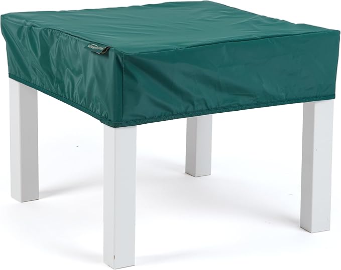 Covermates Classic Square Table Top Cover – All-Weather Outdoor Table Protection, Water-Resistant Vinyl, Elastic Hem, Mesh Vents, Patio Furniture Cover, Square 36W x 36D x 6H, Green