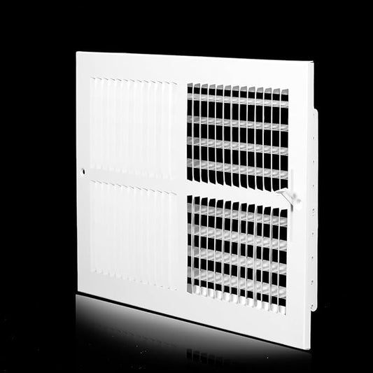 14x10 Vent Register [Duct Opening], Vent Covers for Home Ceiling, Two-Way Ventilation Register, Adjustable Solid Steel Wall Register Vent Cover (14"W x 10"H [Duct Opening])