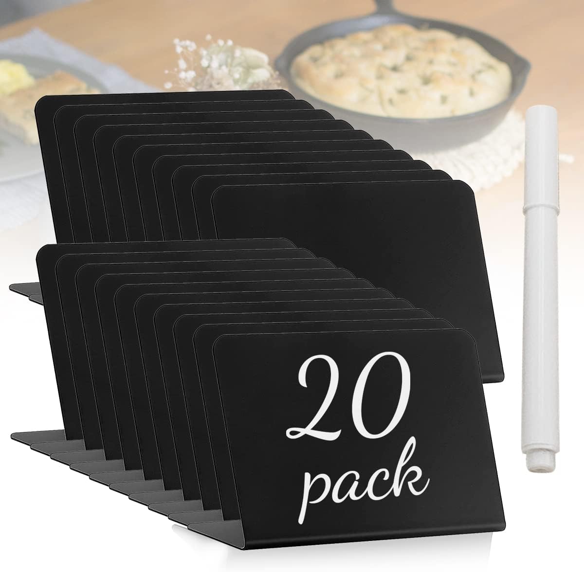 20Pcs Mini Chalkboard Signs for Food,Small L-Shaped Food Labels for Party Buffet,Table Chalkboard Signs for Weddings,Birthday,Parties,Carnival Prom Activities