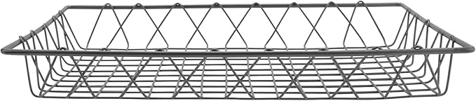 G.E.T. IR-903 Gray 18 Wire Pastry Basket, 2" Deep (fits IR-900, IR-902) Iron Powder Coated Wire Baskets Collection