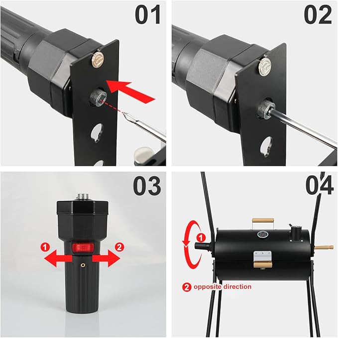 Portable Charcoal Grill with Thermometer, Double-sided Smoker Grill for Outdoor Patio Backyard Camping and Parties