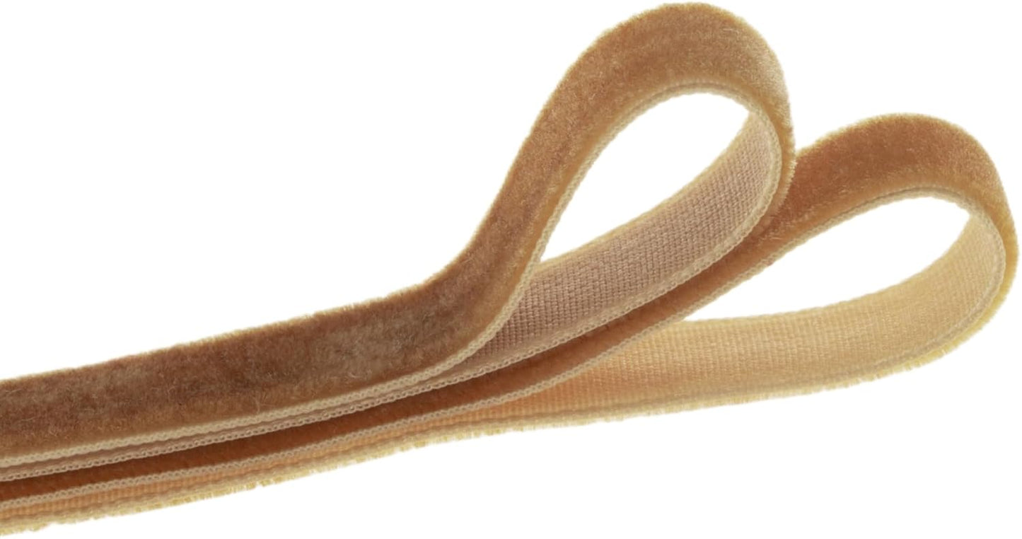 Vintage Khaki Velvet Ribbon, 3/8 Inch X 25Yd