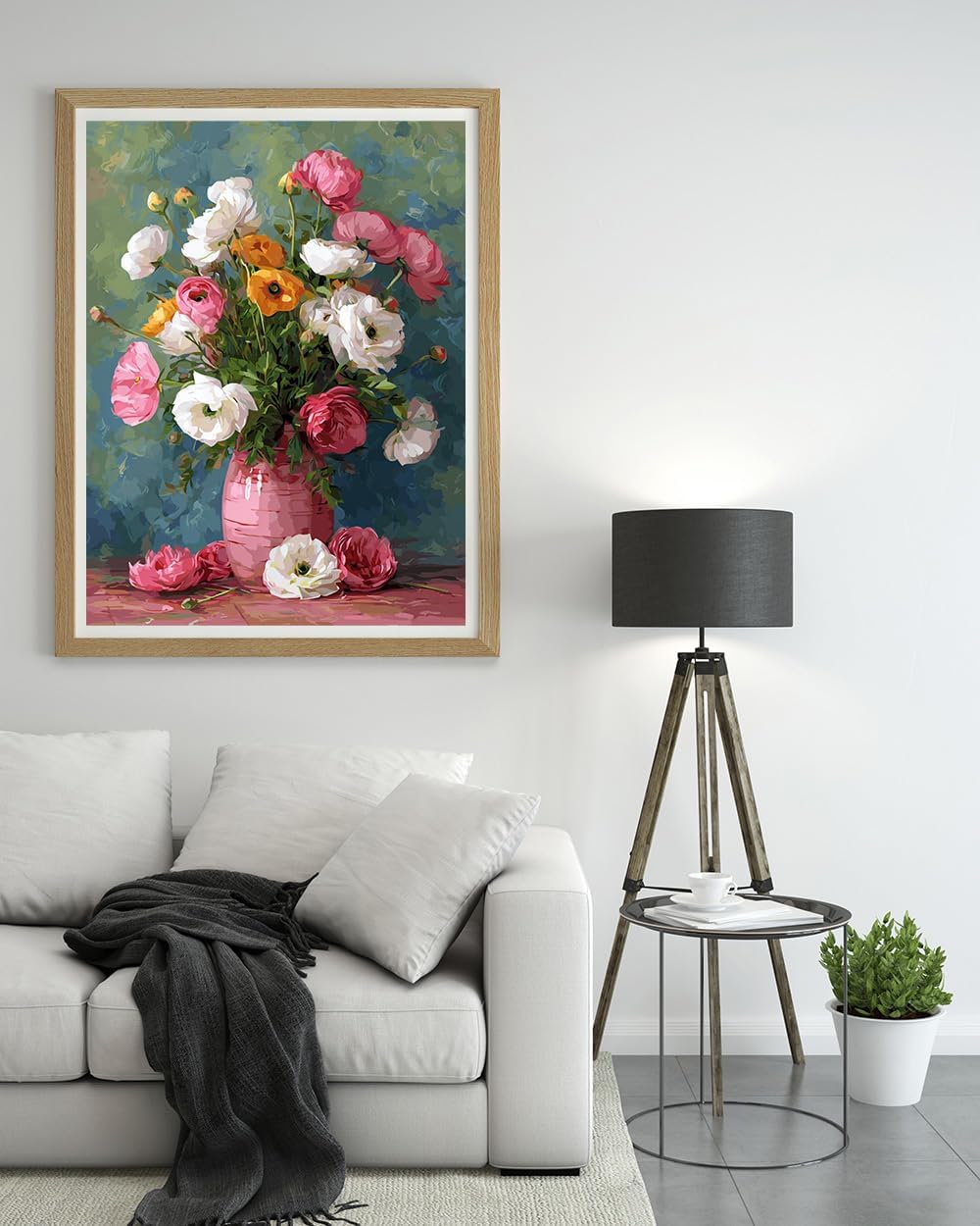 Moohue 14 ct Counted Cross Stitch Kits for Adults Flowers Cross Stitch Patterns Stamped Printed Cross Stitch Kits (Flowers 14)