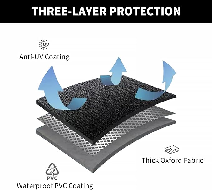 Grill Cover for Pit Boss 440 Deluxe Wood Pellet Grill, 73440/456 Pellet Cover - Waterproof, Heavy Duty & Weather Resistant Outdoor Cover
