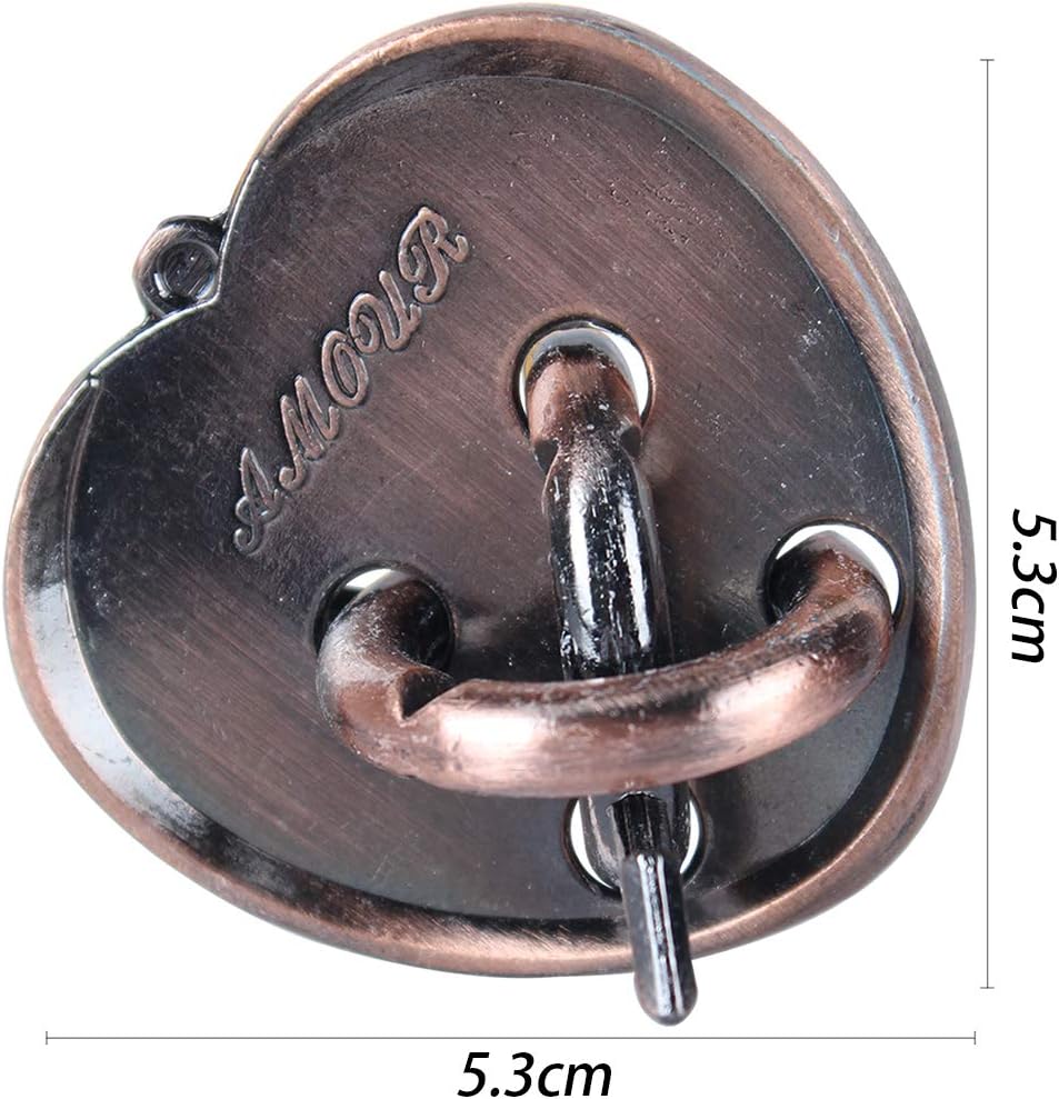 Brain Teaser Puzzle for Adults Puzzles Metal Hole Lock Adult Educational Toy Jigsaw IQ Puzzle (Orange)