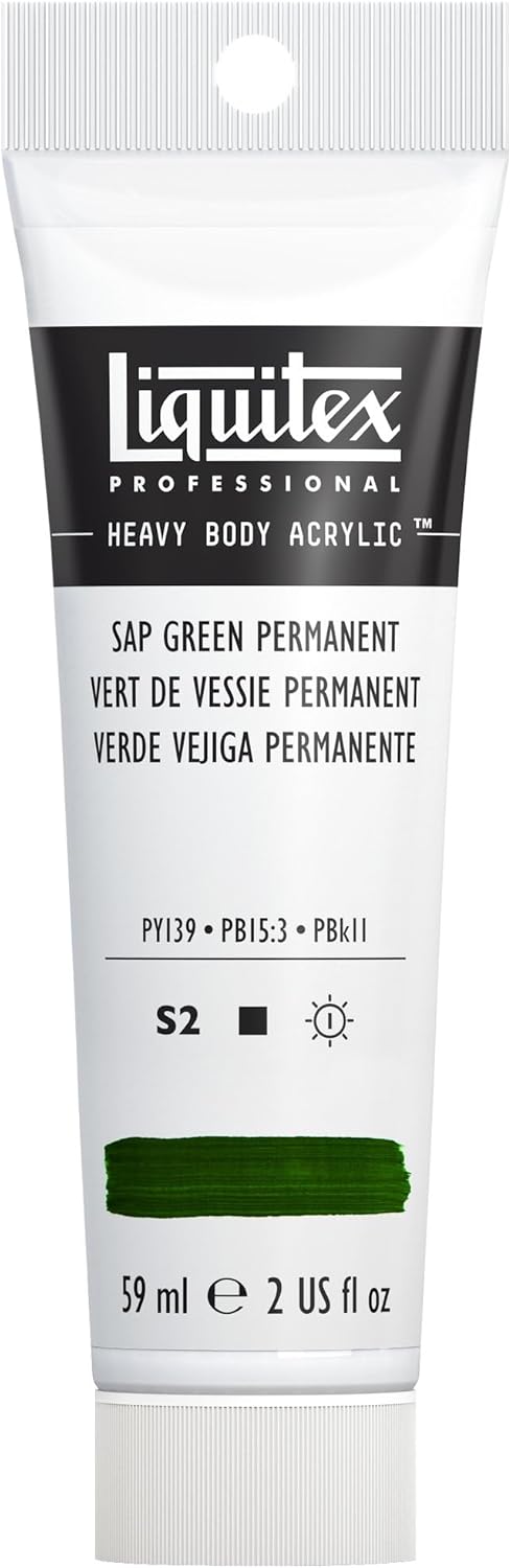 Liquitex Professional Heavy Body Acrylic Paint, 2-oz (59ml) Tube, Sap Green Permanent