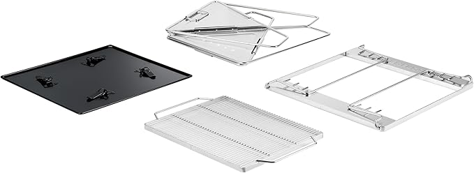 Explorer Bear 20" Stainless Steel Foldable Takibi Fire & Grill with Carrying Bag, Bridge, and Coal Bed | Portable Wood Burning Grill and Fire Pit | Perfect for Camping, Outdoors, Patios