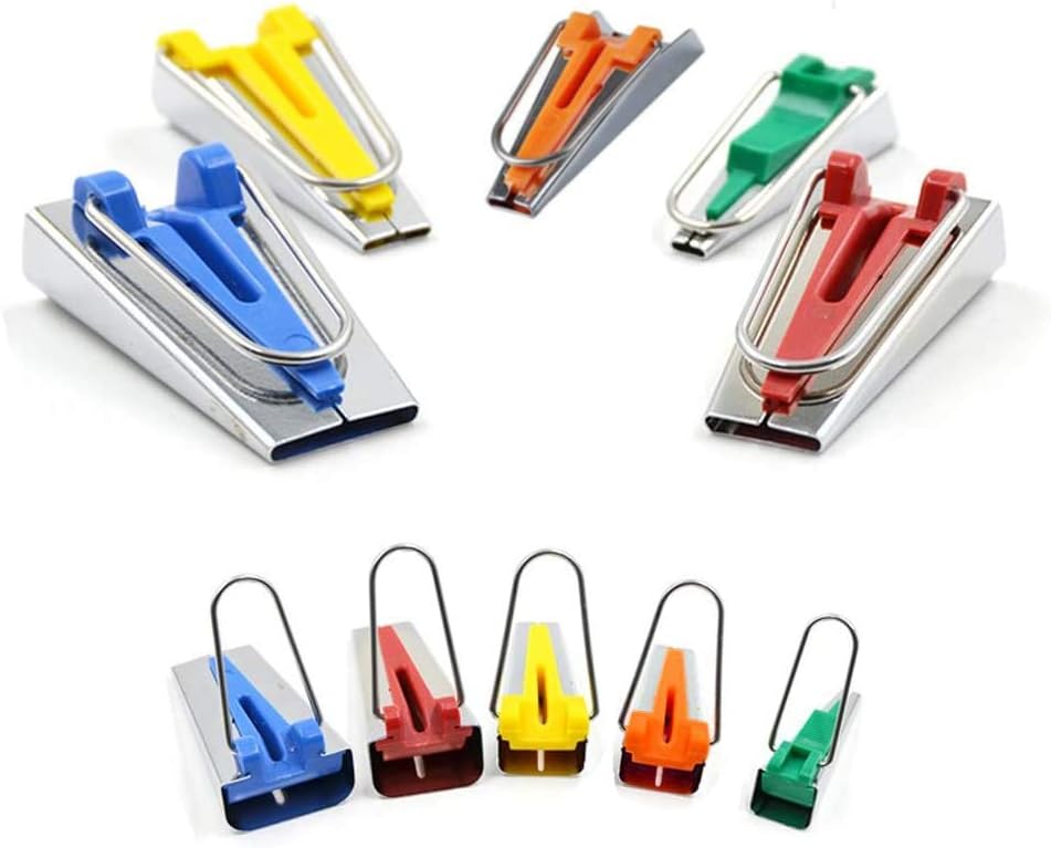 YICBOR Fabric Bias Tape Maker Tool, 5in1, Sewing Quilting, 6mm 9mm 12mm 18mm 25mm, Multicolour, Tape Maker Tool Set