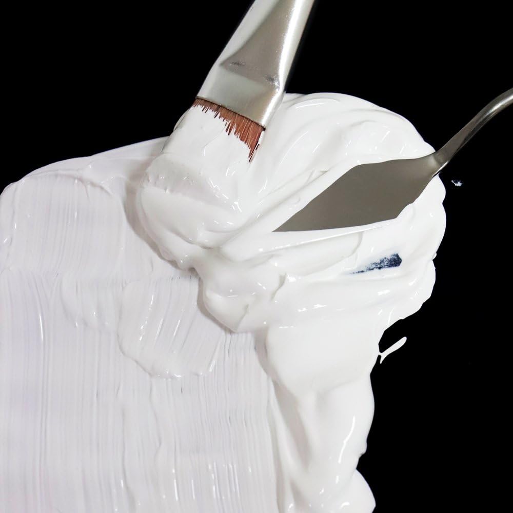 Mont Marte Discovery School Acrylic Paint, Titanium White, 1/2 Gallon (2 Liter).2 Pack Ideal for Students and Artists. Excellent Coverage and Fast Drying. Pump Lid Included.