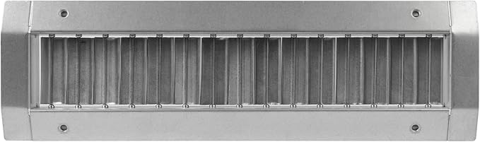 Repa Market 13" x 3" Inch Air Exhaust Grille for Round Ducts - Adjustable Louvre Blade Air Register - Galvanized Air Supply Vent Cover - Side Fit Round Surface Canal Ducting from 6.30" to 15.74"