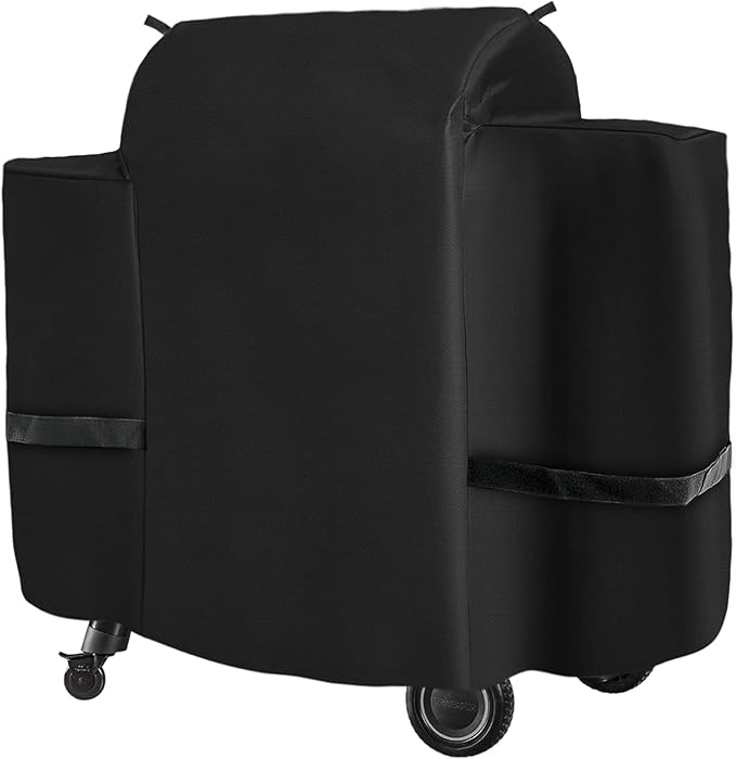 Outdoor 600D Heavy Duty Grill Cover for Traeger Ironwood 650 Series, Full-Length Grill Cover Grill Accessory Waterproof Pellet Cover Compatible with Traeger Ironwood 650 Accessories BAC505,Black