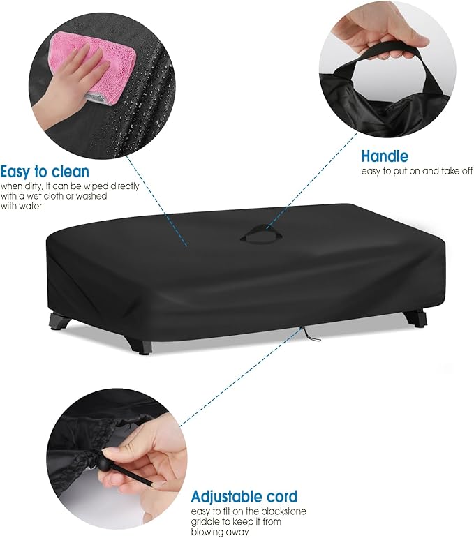 Grill Cover for Royal Gourmet PD1305H 3-Burner Propane Gas Gril, Waterproof Grill Griddle Combo Cover- 32”L x 19”W x 9”H