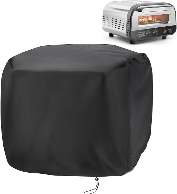 Pizza Oven Cover for CHEFMAN Indoor Pizza Oven,Waterproof 12in Pizza Oven Indoor Outdoor Covers - 19"L x 17"W x 11"H,Black