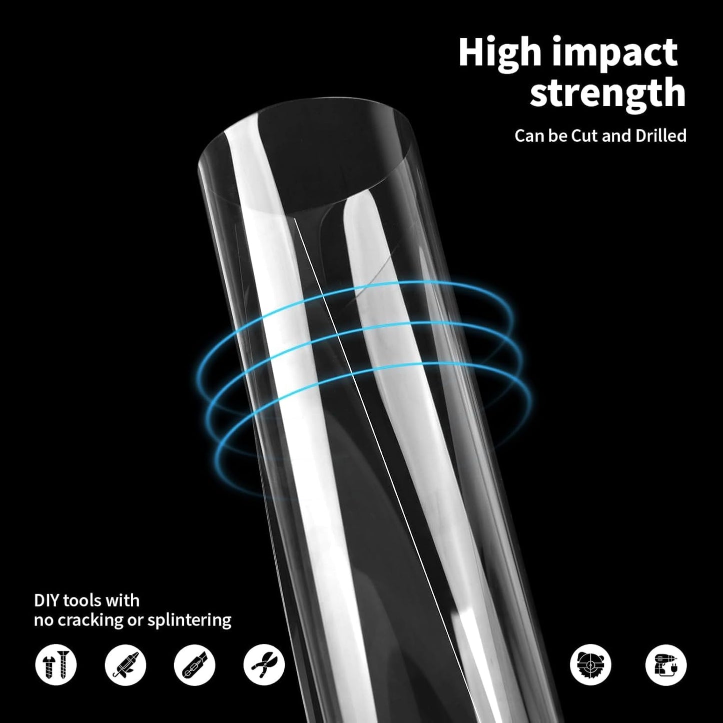 Art3d 5-Pack of 29×59" PET/Plexiglass Sheets, Transparent Clear Flexible Plastic Sheet Panels for Craft, Picture Frames, Sign Blank, DIY Display Project