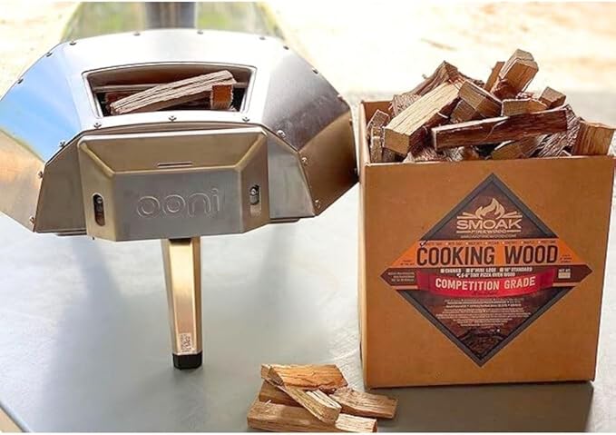 Smoak Firewood Cooking Wood Mini Splits - USDA Certified Kiln Dried (White Oak, 5-6in Tiny Pizza Oven Wood) for Portable Pizza ovens or MESA Solo Stove(729 Cubic Inches)