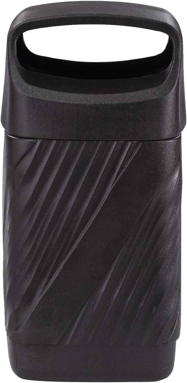 Safco Twist Trash Can, 32 Gallons, Indoor and Outdoor Use, Durable & Weather-Resistant Commercial Garbage Can, Black