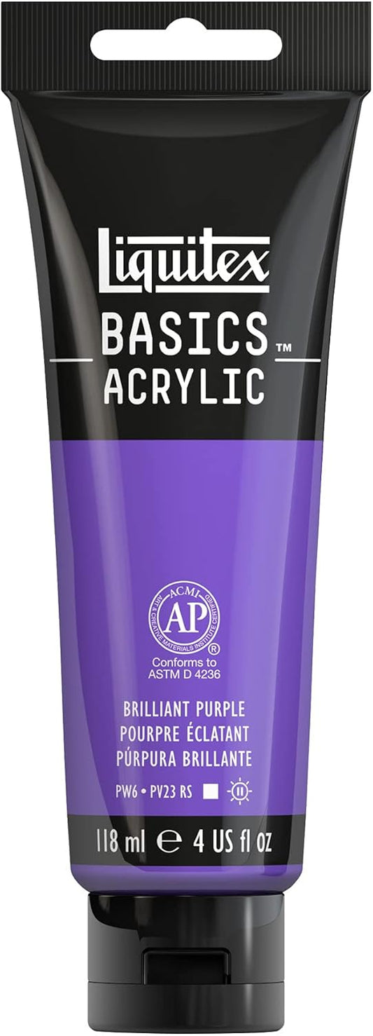 Liquitex BASICS Acrylic Paint, 118ml (4-oz) Tube, Brilliant Purple