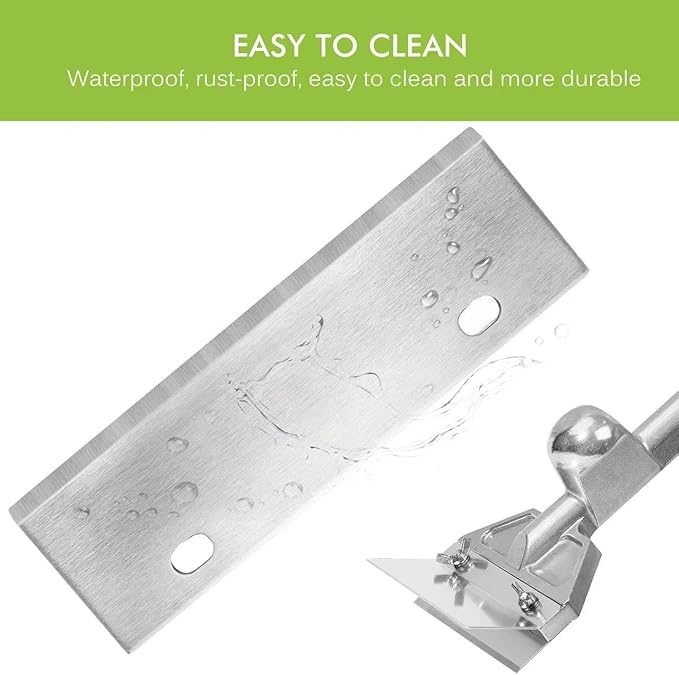 6" Stainless Steel Griddle Scraper Blades 6 Pack, Razor Sharp Grill Scraper Blades, Replacement Blade for Griddle & BBQ Grill Scraper