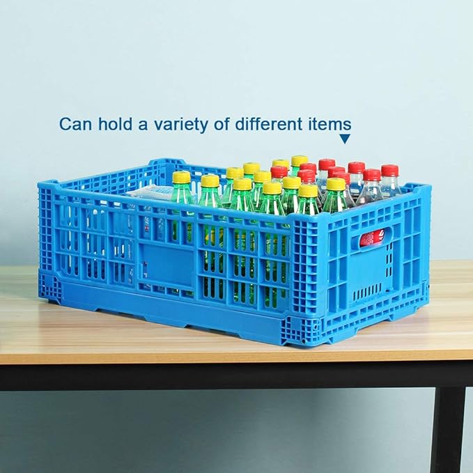 Collapsible Storage Bin Containe，52 Liter Transfer box,crate Transit storage of various items (23.6" L x 15.7" W x 8.6" H)