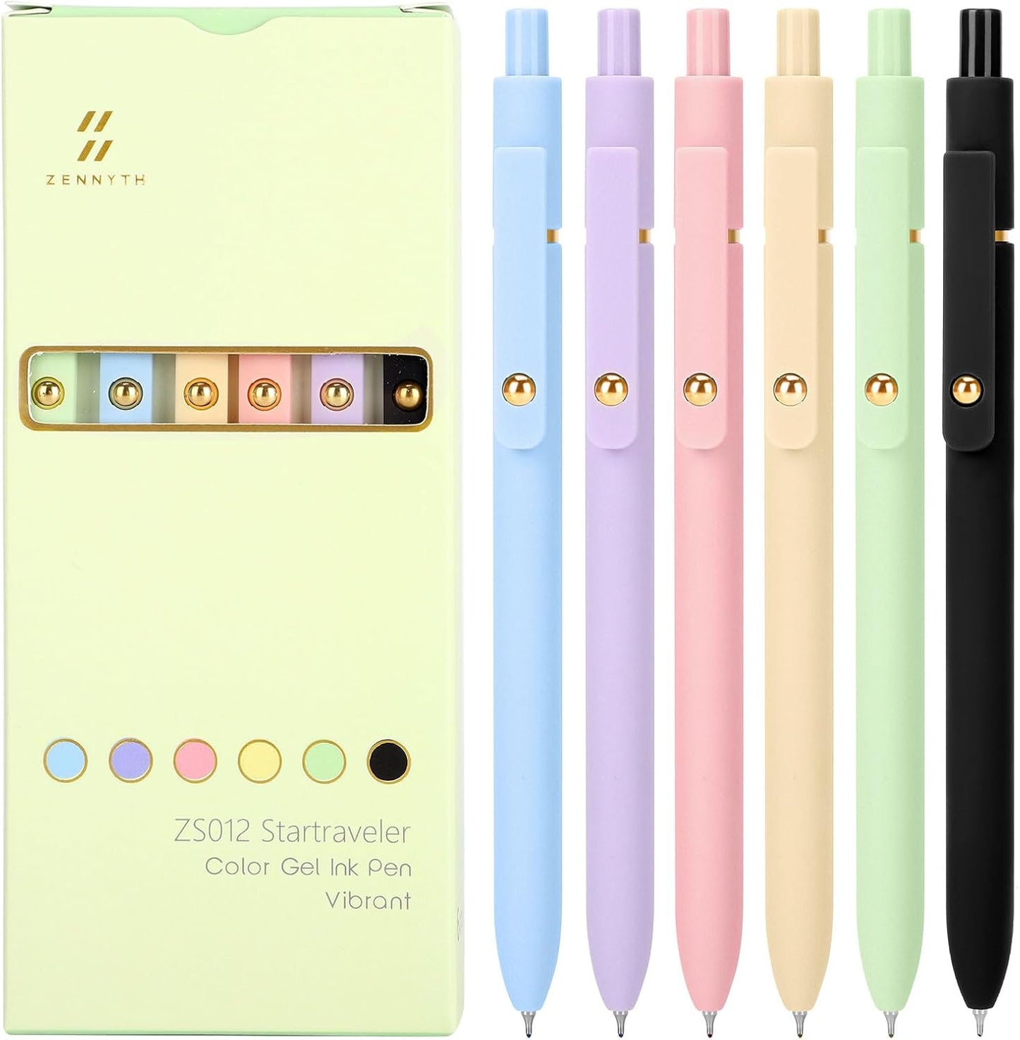 Ddaowanx Colorful Gel Pens, 0.5mm Fine Point Retractable, Cute Pens with Colored Writing and Sketching, Nursing School Essentials,School Supplies, Gifts for Nurse (24Pcs-Aesthetic Colors)