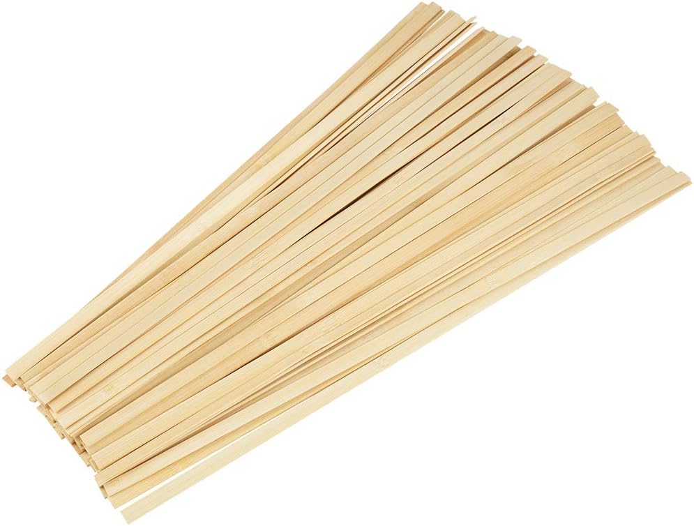 Pllieay 30 Pieces Bamboo Sticks Wooden Craft Sticks Extra Long Sticks for Crafting (15.7 Inches Length × 3/8 Inches Width)