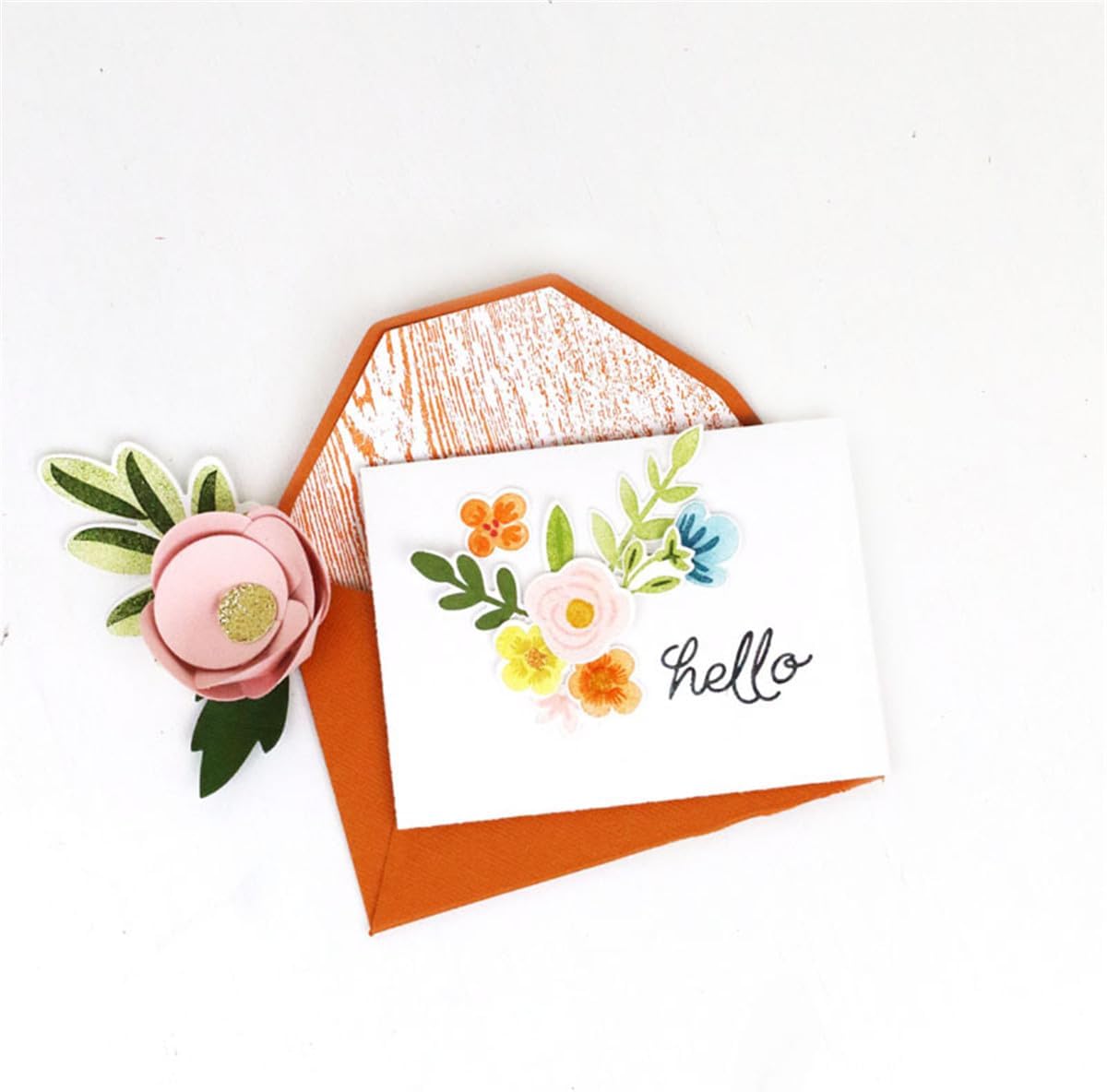 Cutting Dies Metal Stencils Scrapbooking Tools Flowers Lace Frame DIY Embossing Template for Paper Card Making Album Arts Crafts Supplies (Frame 1-Love envelope-14.3x11.3cm)