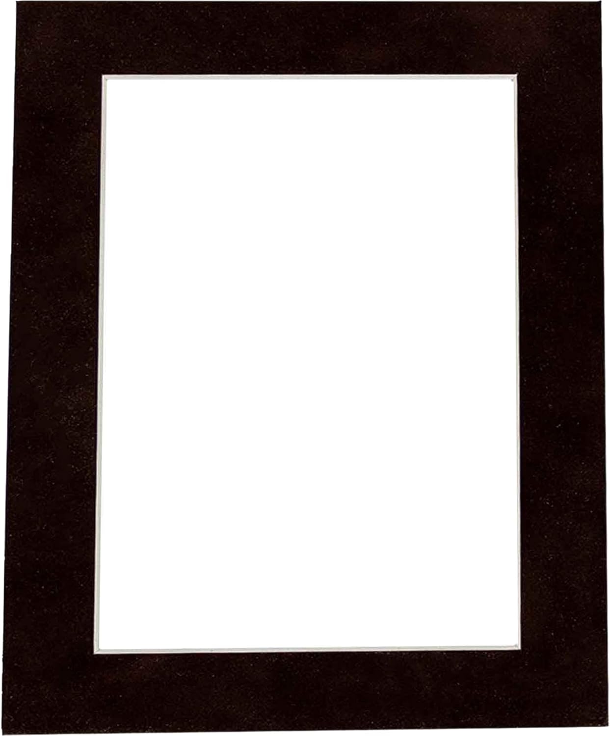 Pack of TEN 11x14 Mats Bevel Cut for 8.5x11 Photos - Acid Free Black Suede Precut Matboards For Pictures, Photos, Framing - 4-ply Thickness