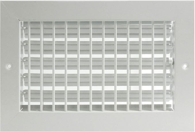 Adjustable AIR Supply Diffuser - HVAC Vent Cover Sidewall or Ceiling Adjustable AIR Supply Diffuser - HVAC Vent Cover Sidewall or Ceiling - Grille Register - High Airflow… (8"w X 6"h