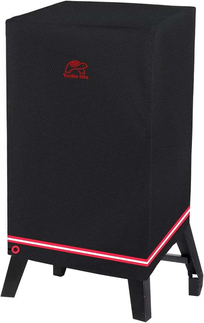 Turtle Life Smoker Cover for Masterbuilt 710 WiFi Digital Electric Smoker Pit Boss 2-3 Series Gas Vertical Smoker, Waterproof Heavy Duty Outdoor Smoker Grill Cover 23”W x 23”D x 40”H inch, Black