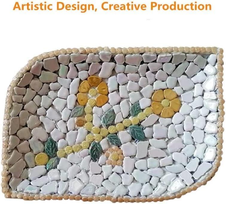 0.78"-1.57" Irregular Ceramics Mosaic Tiles,1.1LB Mosaic Pieces Stones for Home Decoration DIY Craft Plates Flowerpots Vases Cups Mosaic Making Supplies (Rainbow)