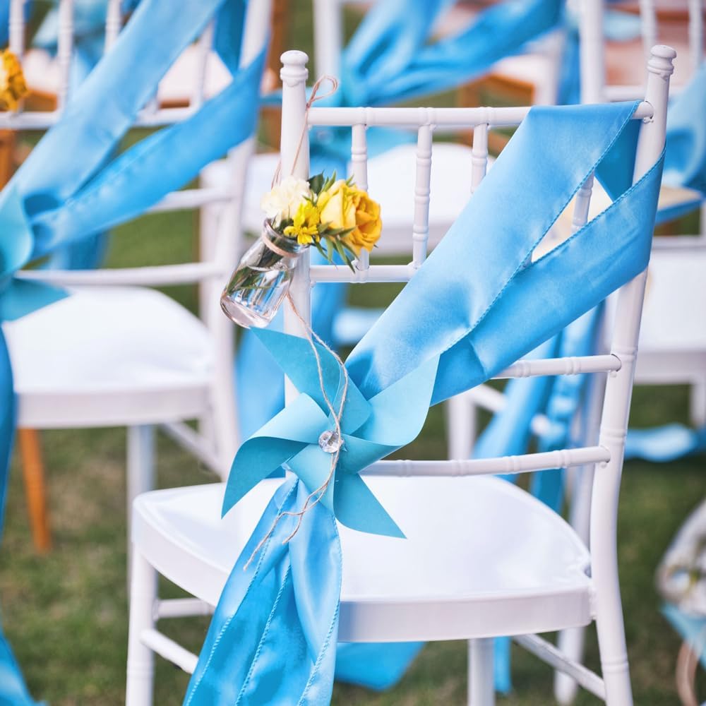 3 Inch x 25 Yard White Satin Ribbon - Perfect for Gift Wrapping, Cutting Ribbons, Ceremony Décor, Wedding Bouquets, Embroidery, Christmas Crafts & Sewing Projects