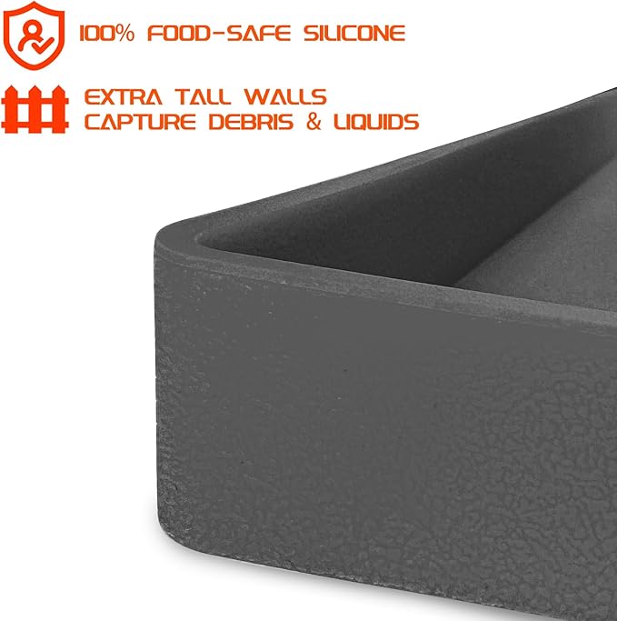Silicone Griddle Mat Cover for Blackstone 22 Inch Griddle, Heavy Duty Food Grade Silicone, All Season Protective Cover (Gray)
