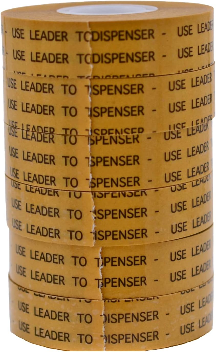 WOD General Purpose ATG Tape, 1/2 inch x 36 yds. (Set of 6 Rolls) Adhesive Transfer Tape Glider Refill Rolls Clear Adhesive on Gold Liner (Acid Free) RWATG20