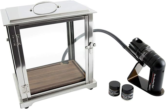 Crafthouse by Fortessa Glass Cocktail Smoking Box with Handheld Smoker