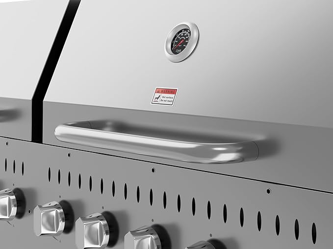 72 in. 10-Burner Commercial Outdoor Propane Gas Grill with Two 36 in. Roll Dome Covers in Stainless-Steel, ETL Listed (CGKIT7-D36D36)