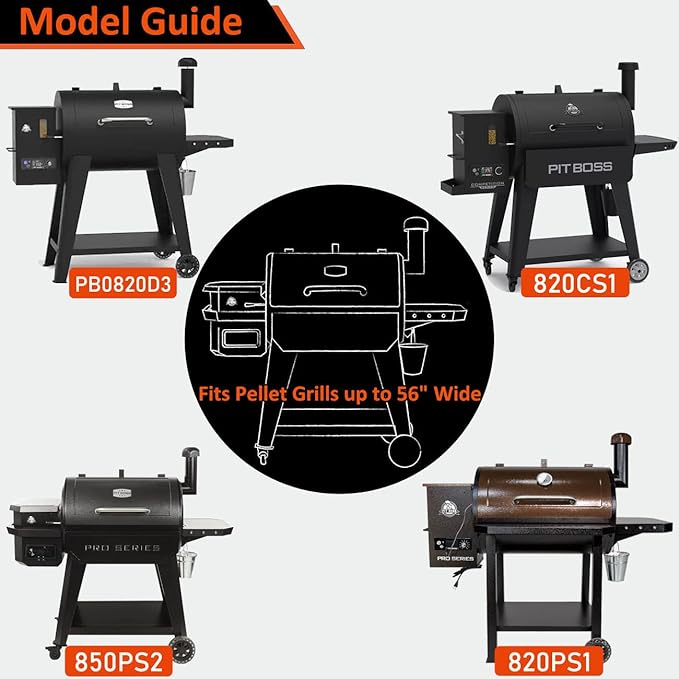 ZJYWSCH Grill Cover for Pit Boss 850 Competition PB850CS1, PB820PS1 PB850PS2 Pro Series 850 DX 820 Sportsman 820SP 820D 820D3 820XL 700 DX Pellet Grill Smoker PitBoss 850 Grill Cover