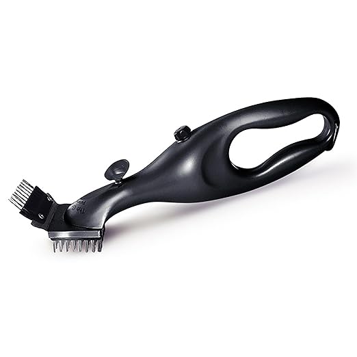 Grill Daddy Made in the USA Bristles GB91062S Barbeque Grill Steam Brush with Stainless Steel B, 15-Inch, Black